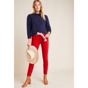 AG Stevie Ankle Red Corduroy Jeans Sz 27R